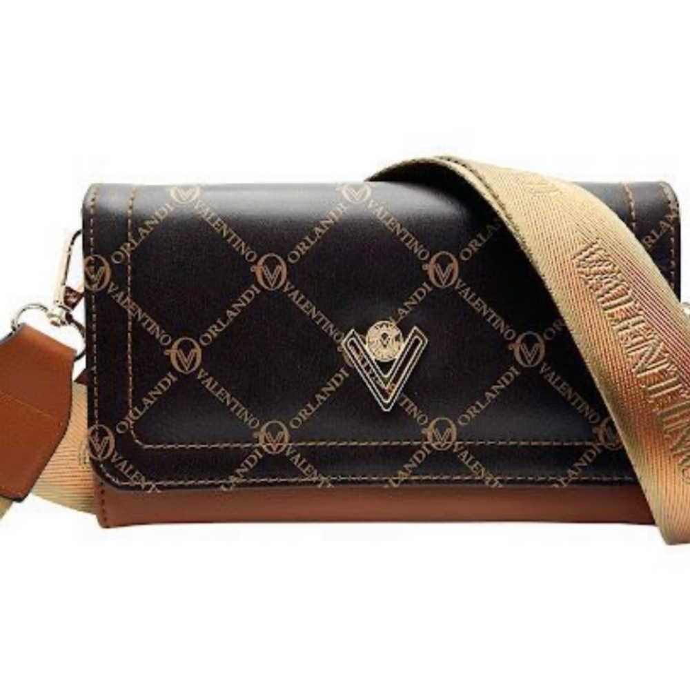 Valentino Orlandi Brown Print Crossbody — BNWT